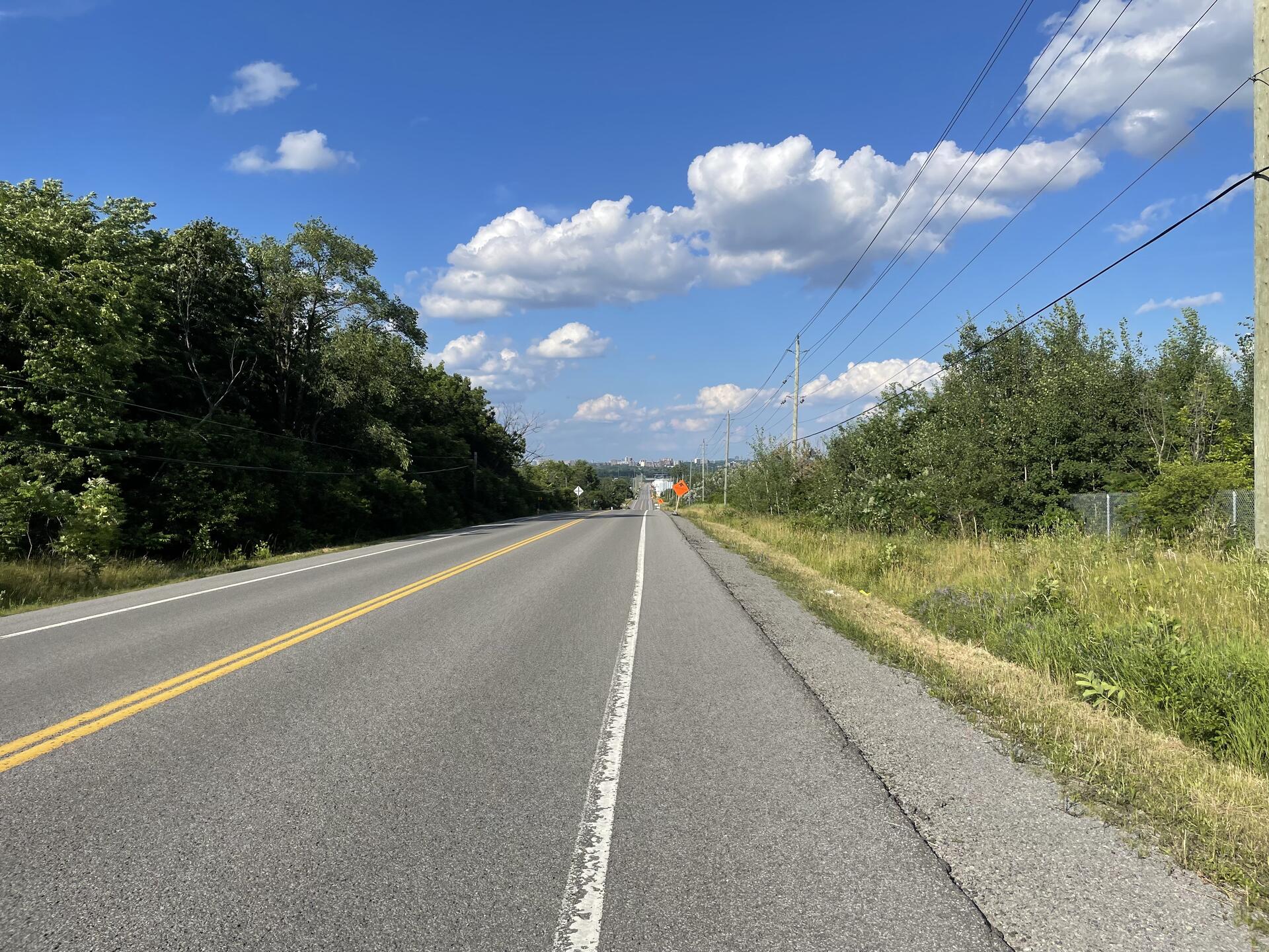 The road back into the city.