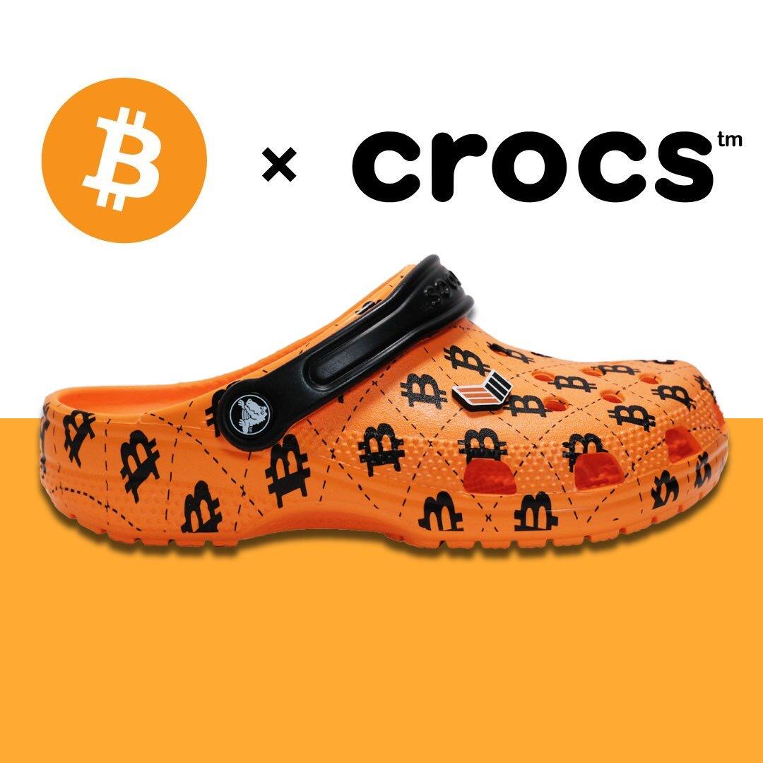 The third official #Bitcoin Crocs shoe…