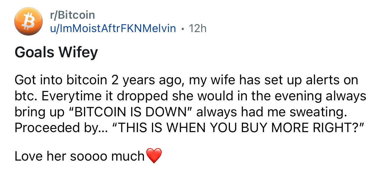 Keep her at all cost. #Bitcoin