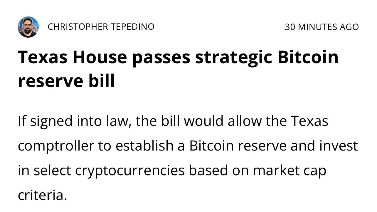 BREAKING: Texas House officially passes Strategic…
