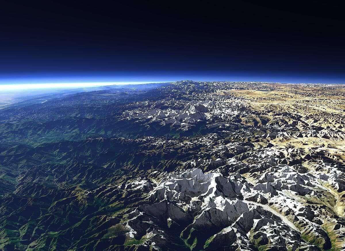 #Himalaya from space