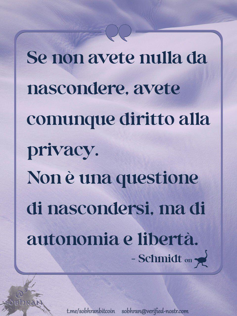 Se non avete nulla da nascondere,…