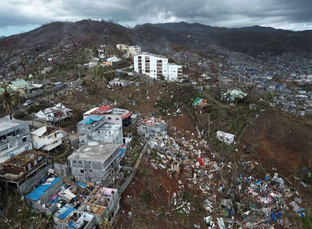 A drone view shows the damage…