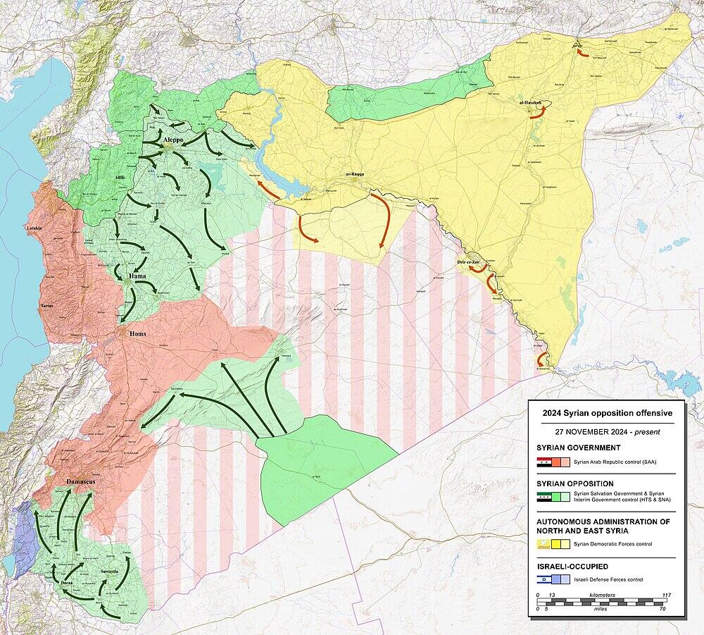An updated map shows the advances…
