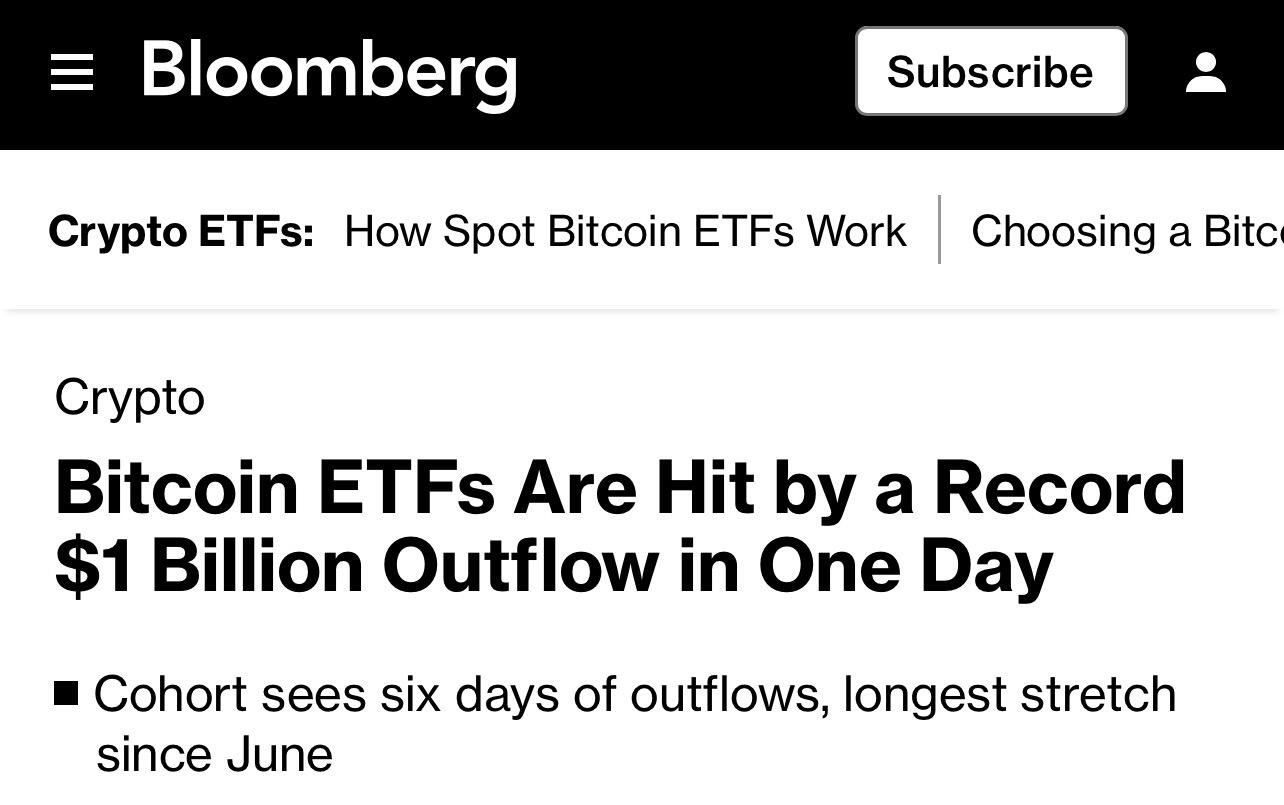 BREAKING: #Bitcoin ETFs are hit by…