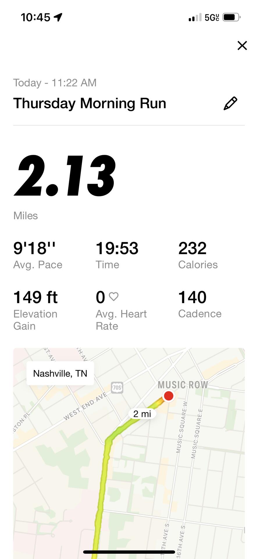 #runstr in Nashvillestr