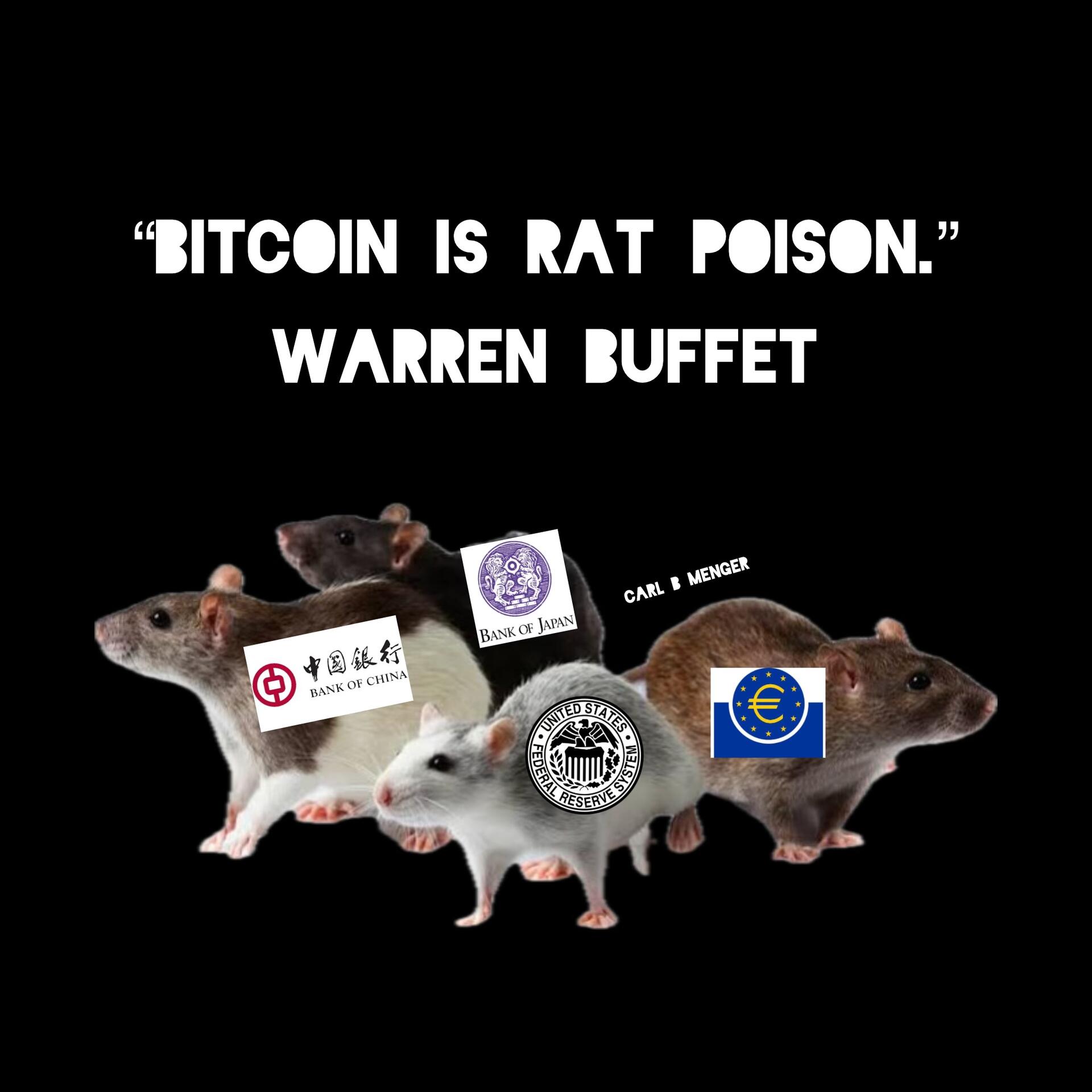 #Bitcoin is rat poison. The rats: