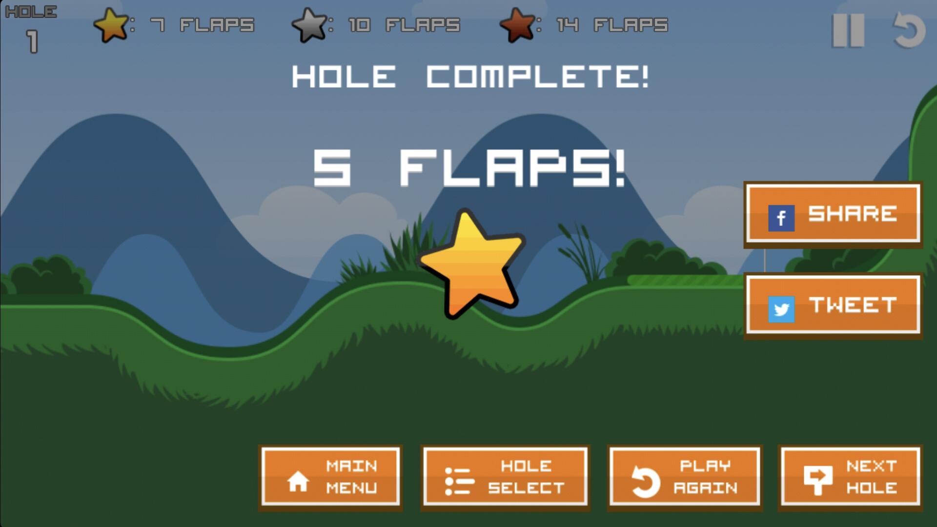 I scored 5 on Flappy Golf!