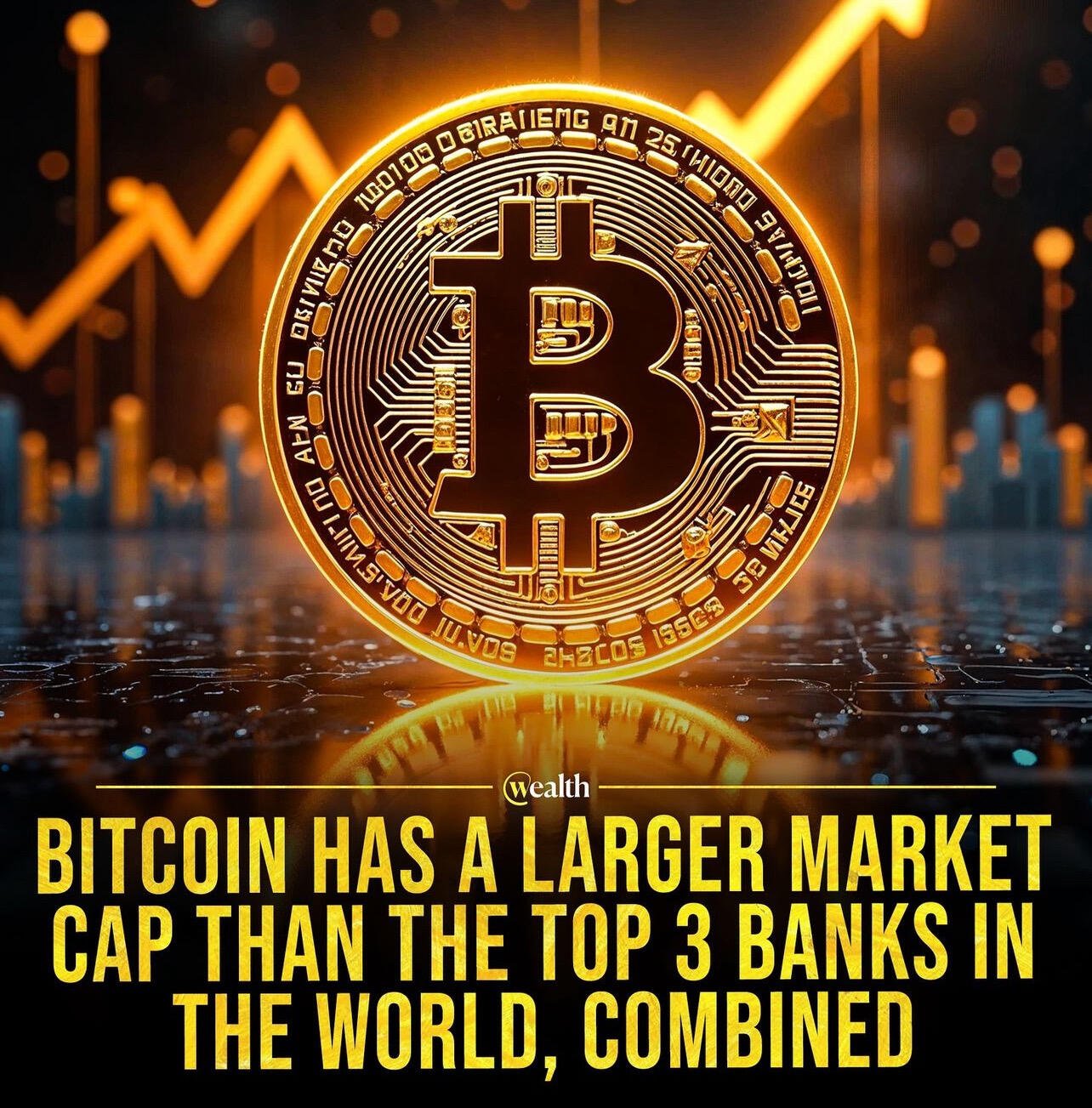 #Bitcoin has a larger market cap…