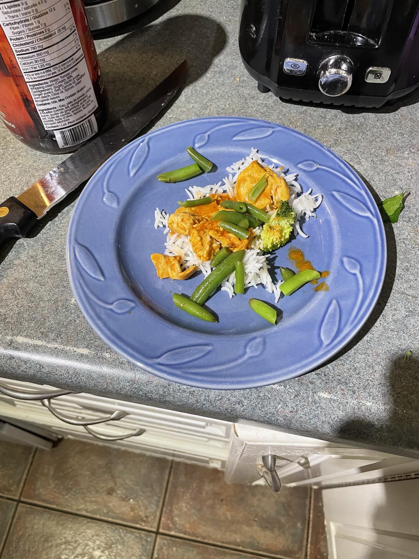 Little butter chicken dinner prepared for…