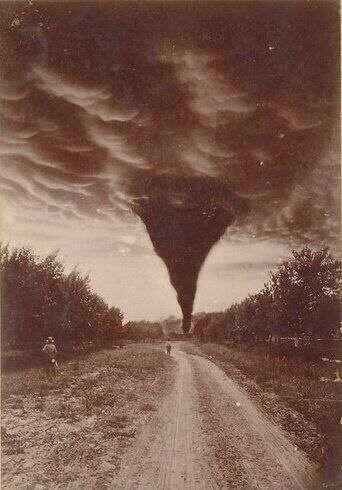 One of the first tornadoes to…