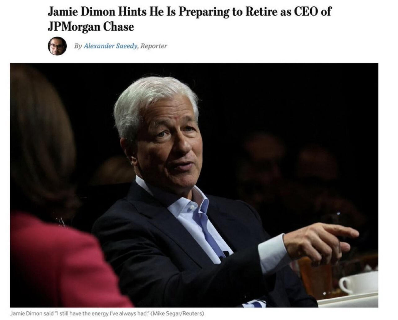 Jamie Dimon is hinting that he…