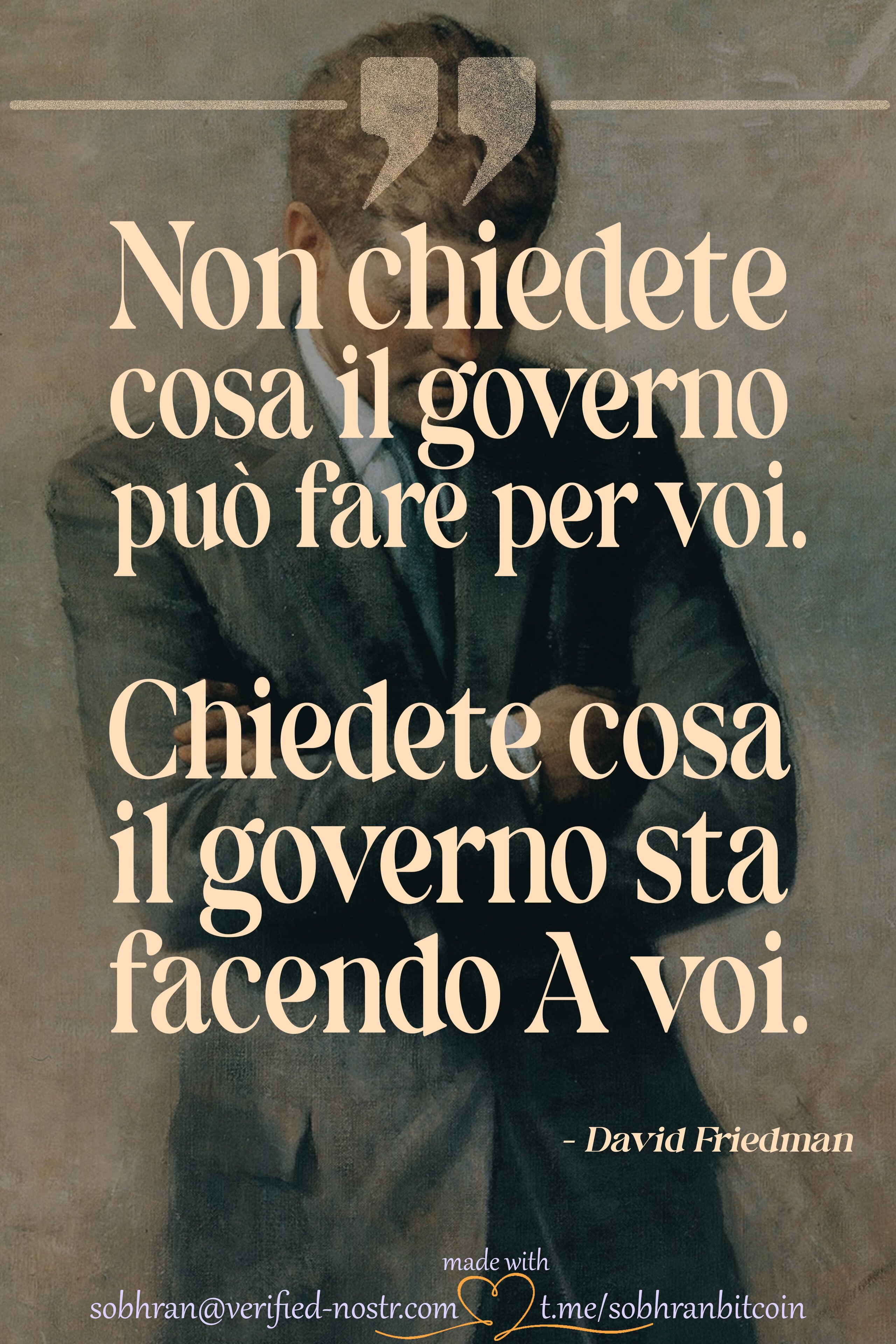 Non chiedete cosa il governo può…