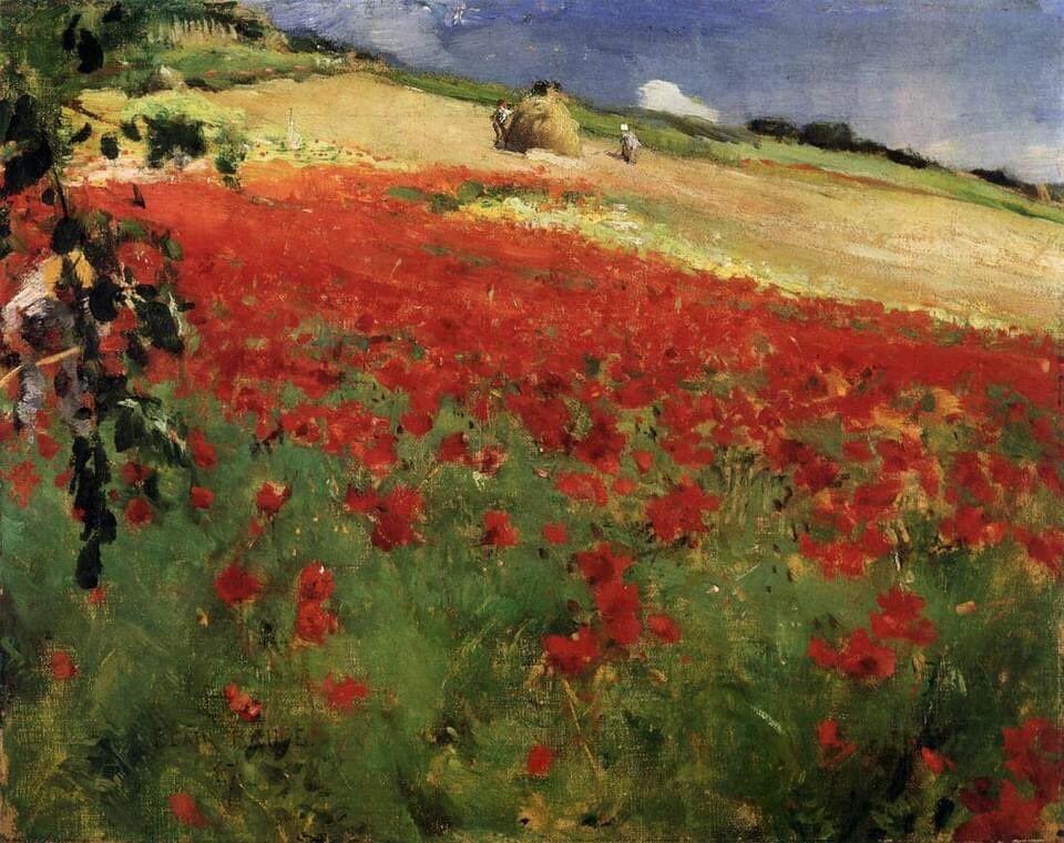 Landscape with Poppies (1887) by William…