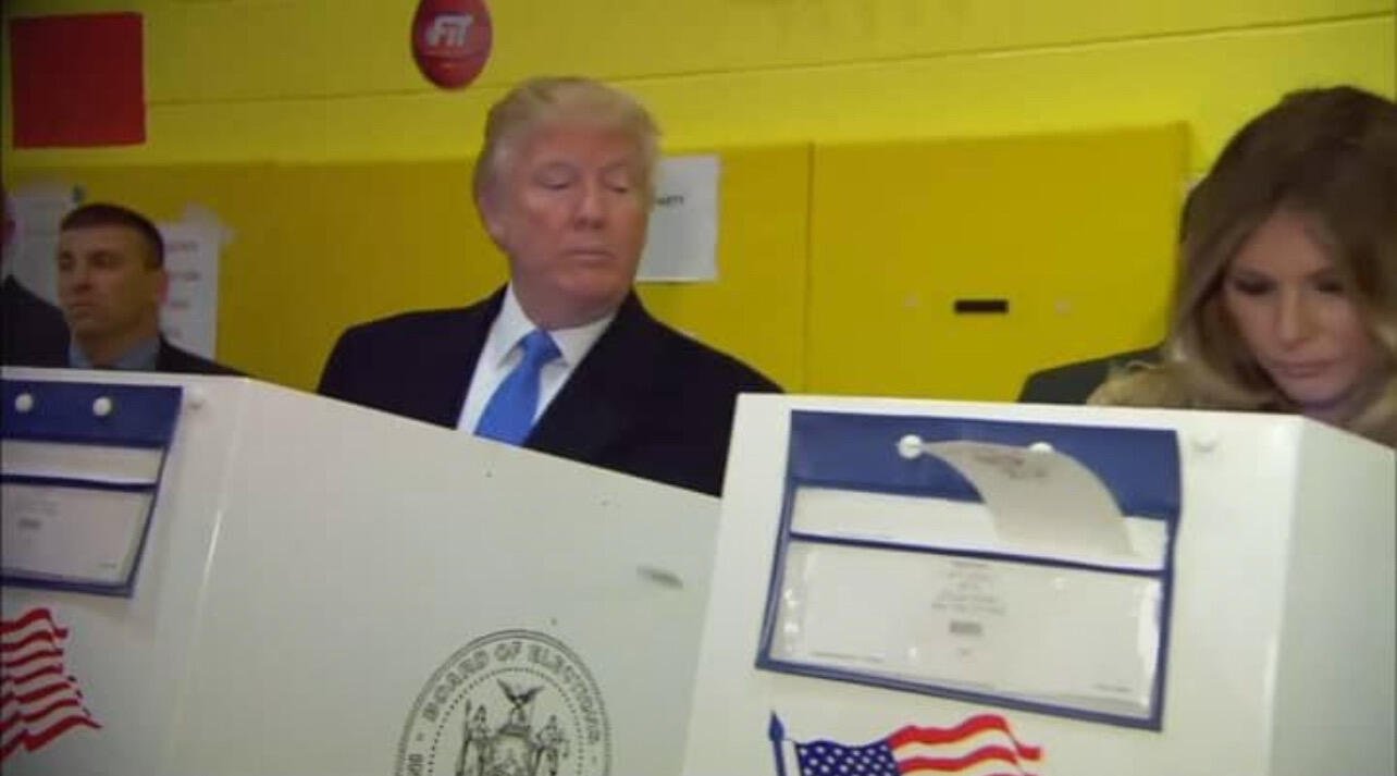 Trump checking if Melania voted for…