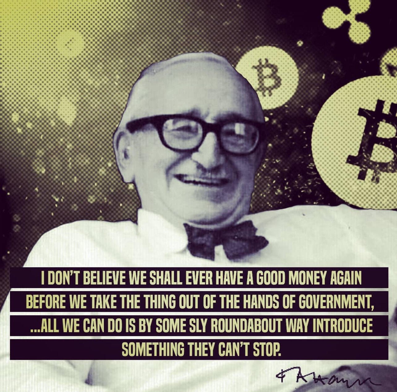 F.A. Hayek predicted #Bitcoin  in…