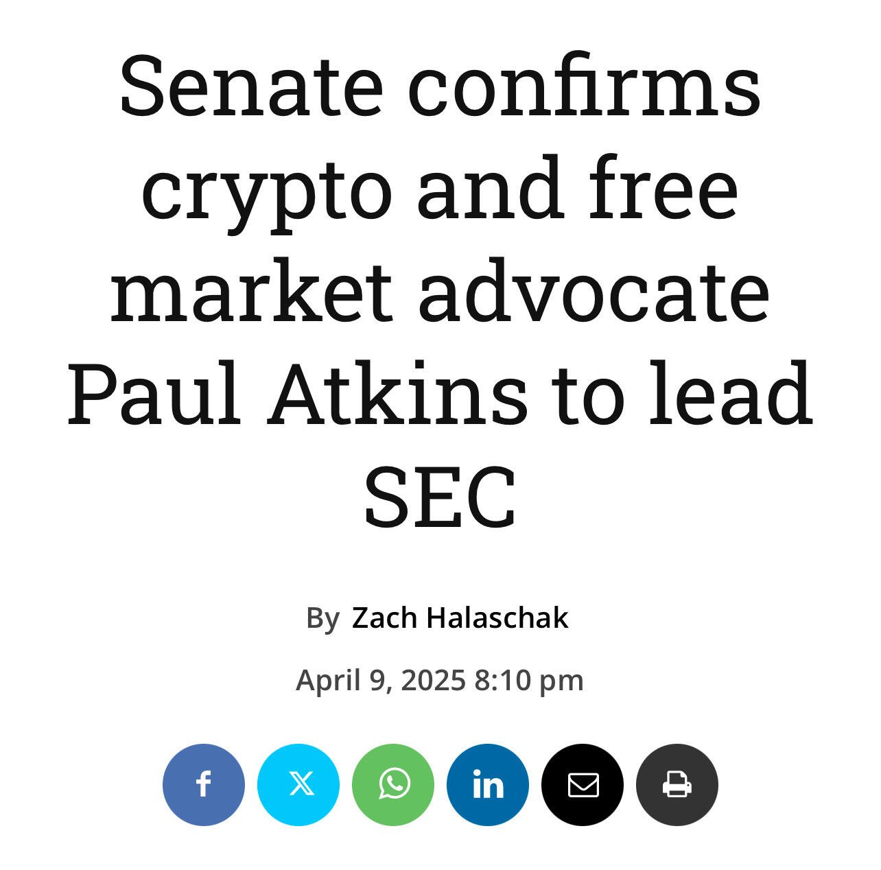 JUST IN: U.S. Senate Confirms…