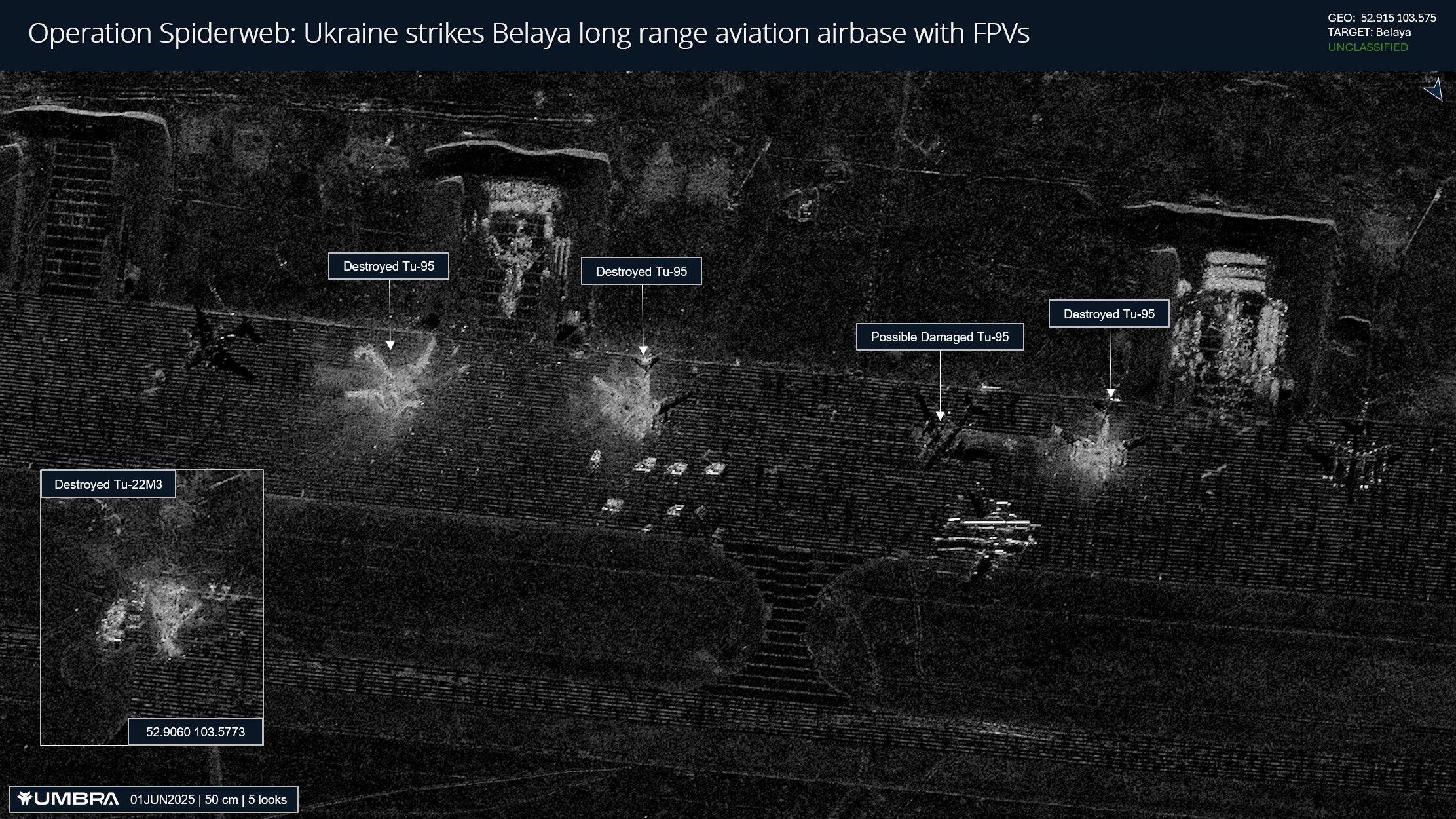 Satellite imagery of Belaya Air Base…