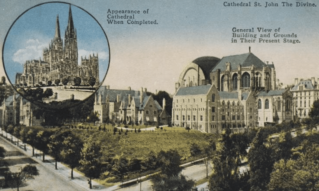 Cathedral of St. John the Divine, Manhattan, New York City, groundbreaking 1892, incomplete