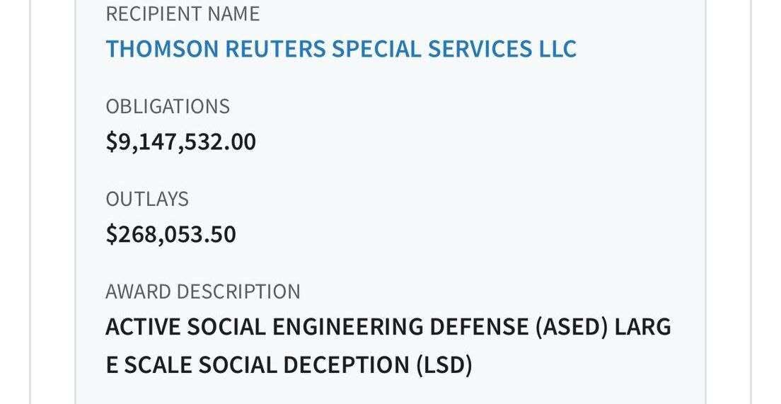 Nearly $10million of American tax dollars…
