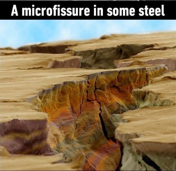 Microfissure in #Steel under a #microscope