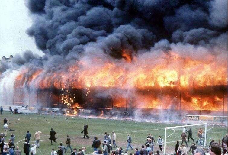 A fire at the stadium of…