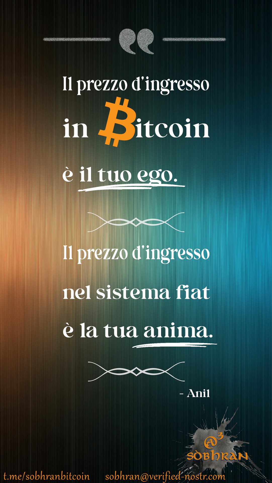 Il prezzo di ingresso in #Bitcoin…