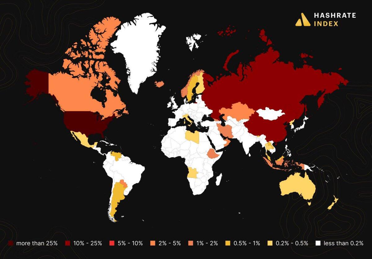 Map of global #Bitcoin mining computing…