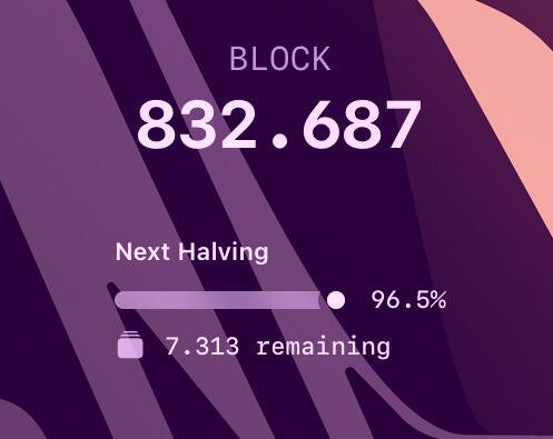 BREAKING: Only 7.313 #Bitcoin  blocks…