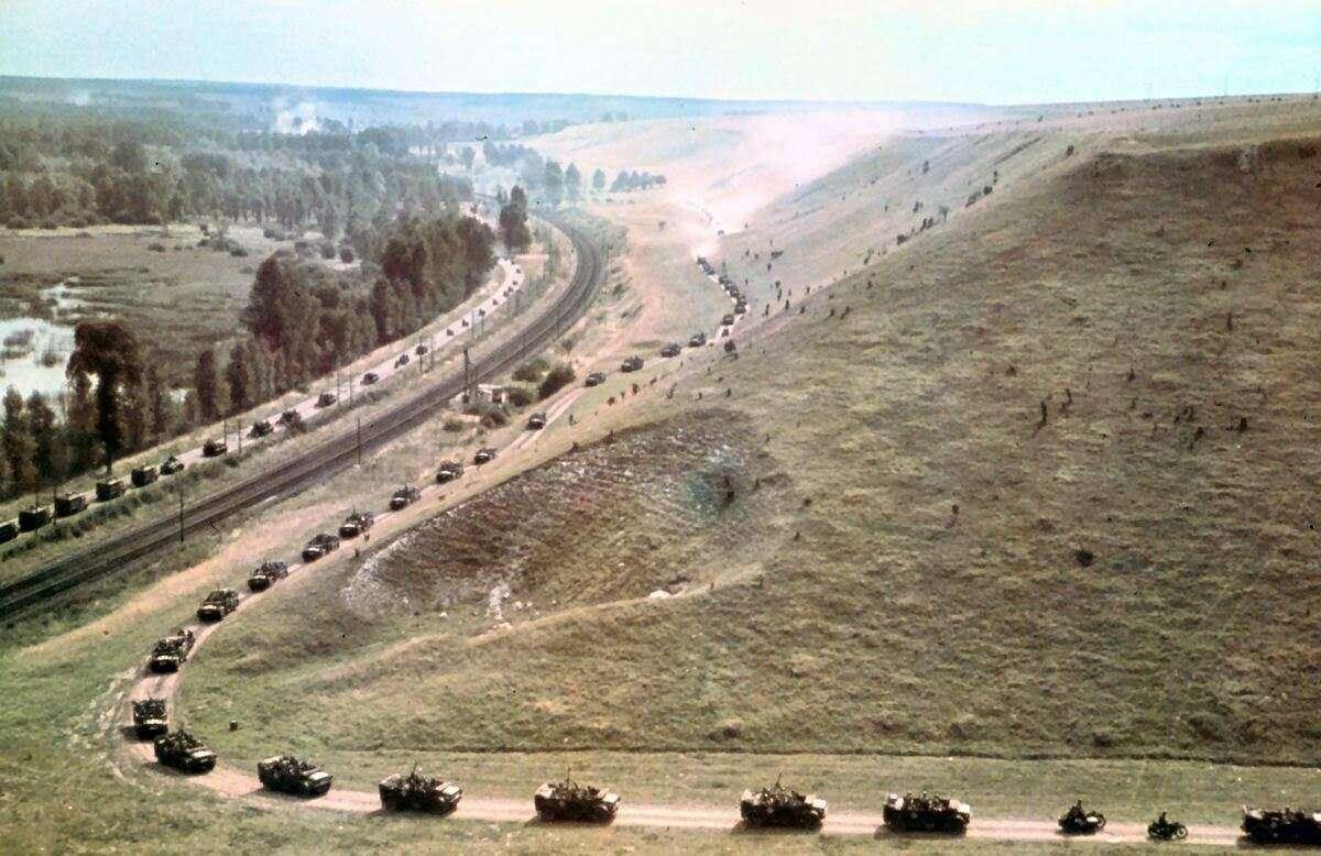 A #tank column of Germans invading…