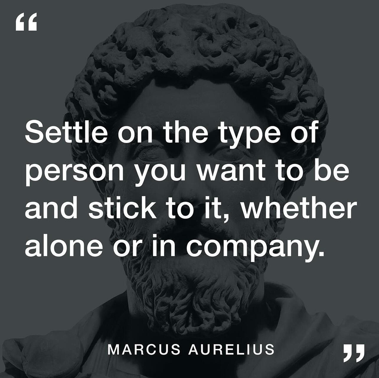 Settle on the type of person…