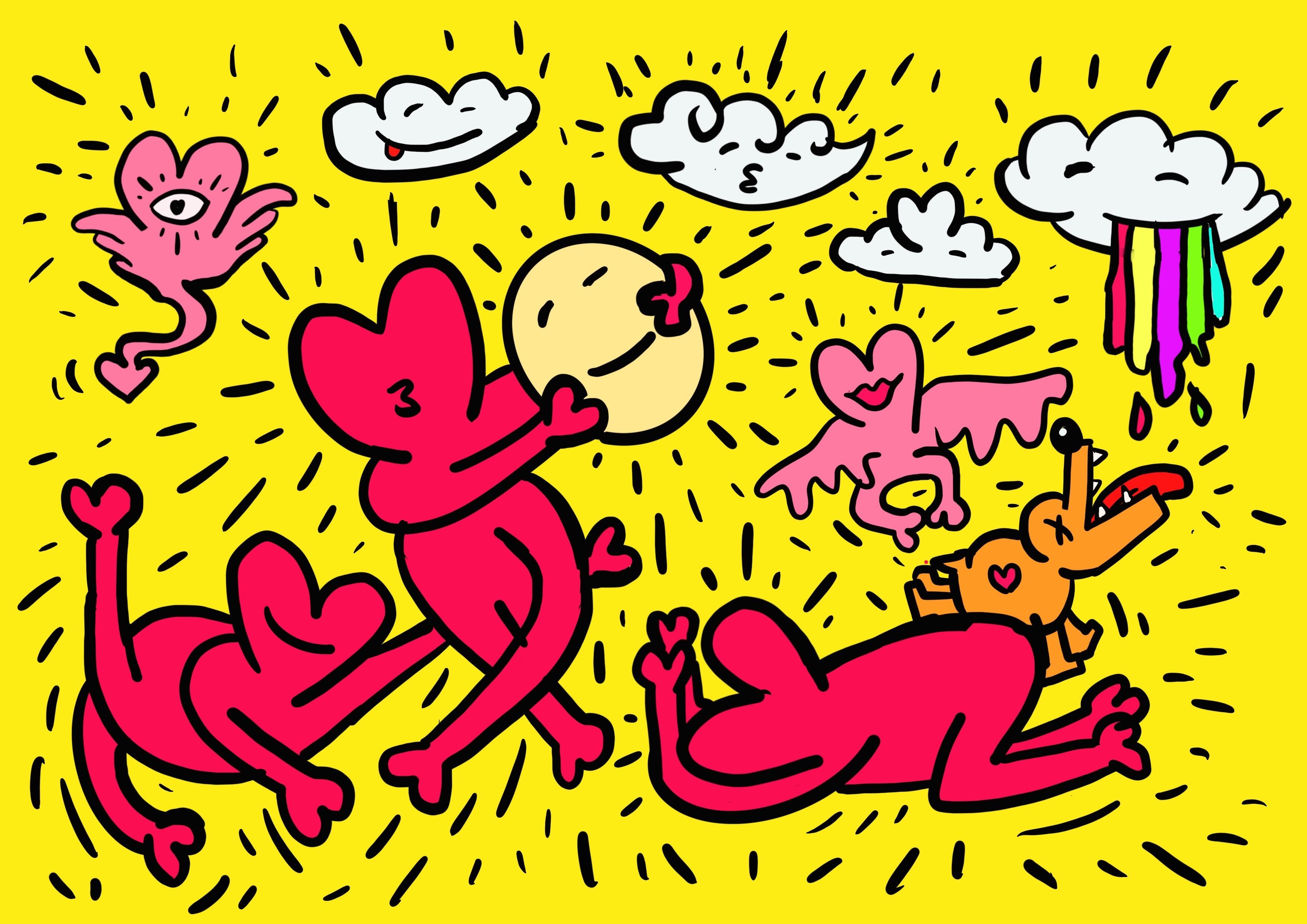 Drawing in the park. Title: Love…