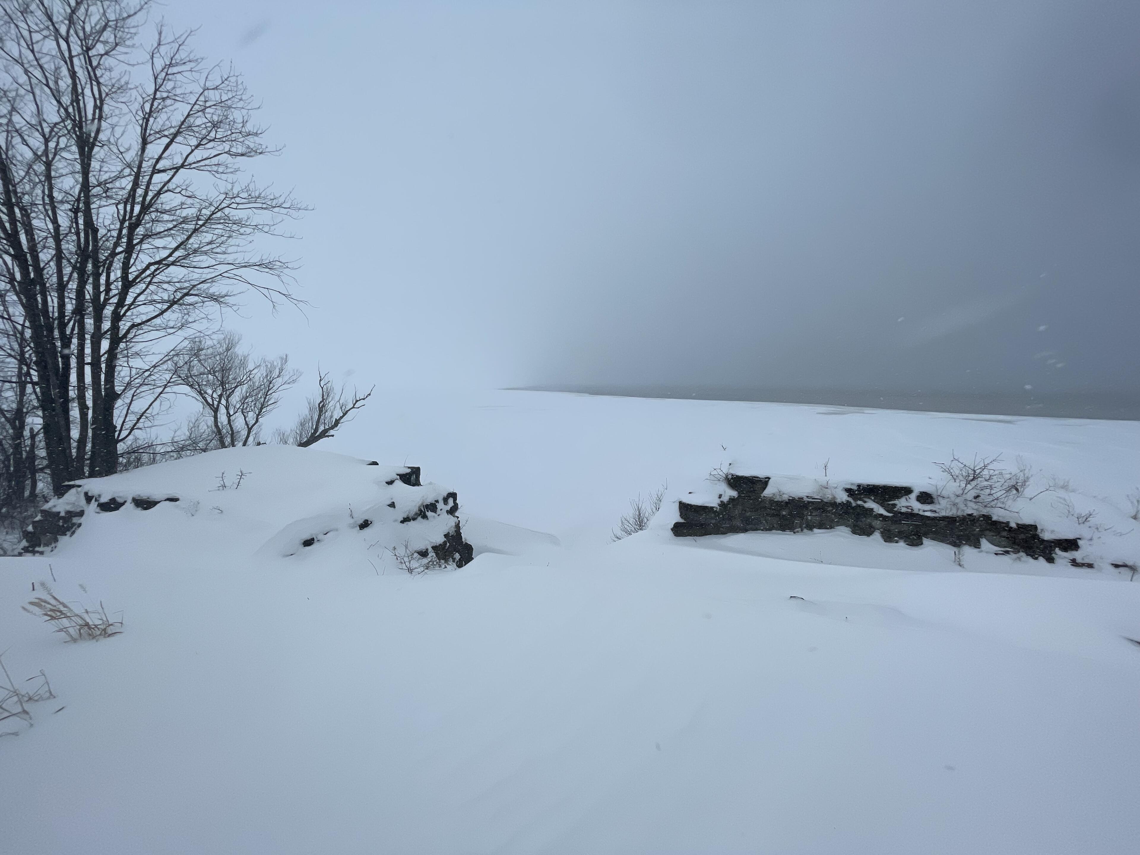 Snowshoeing by the Ottawa River