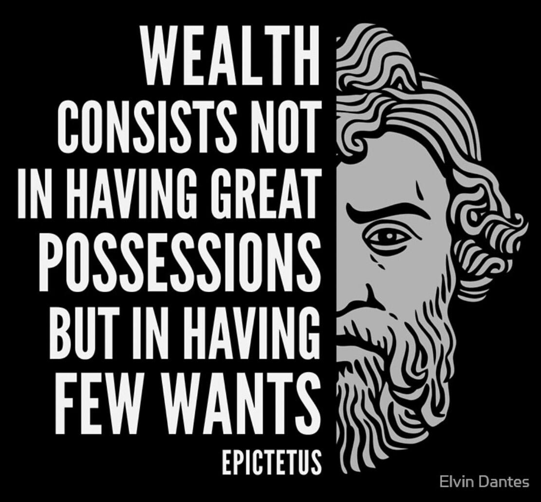 „Wealth consists not in having great…