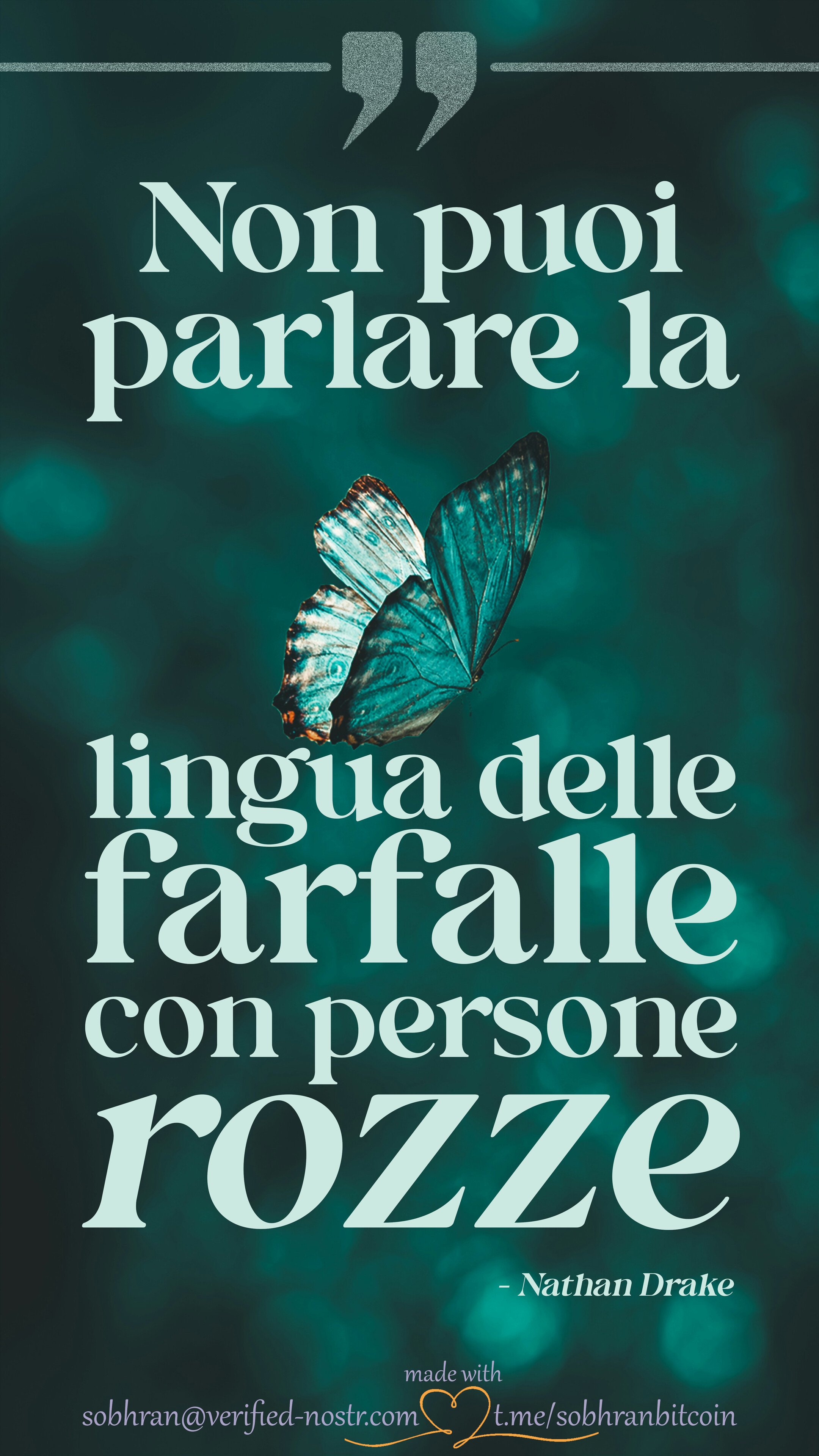 Non puoi parlare la lingua delle…