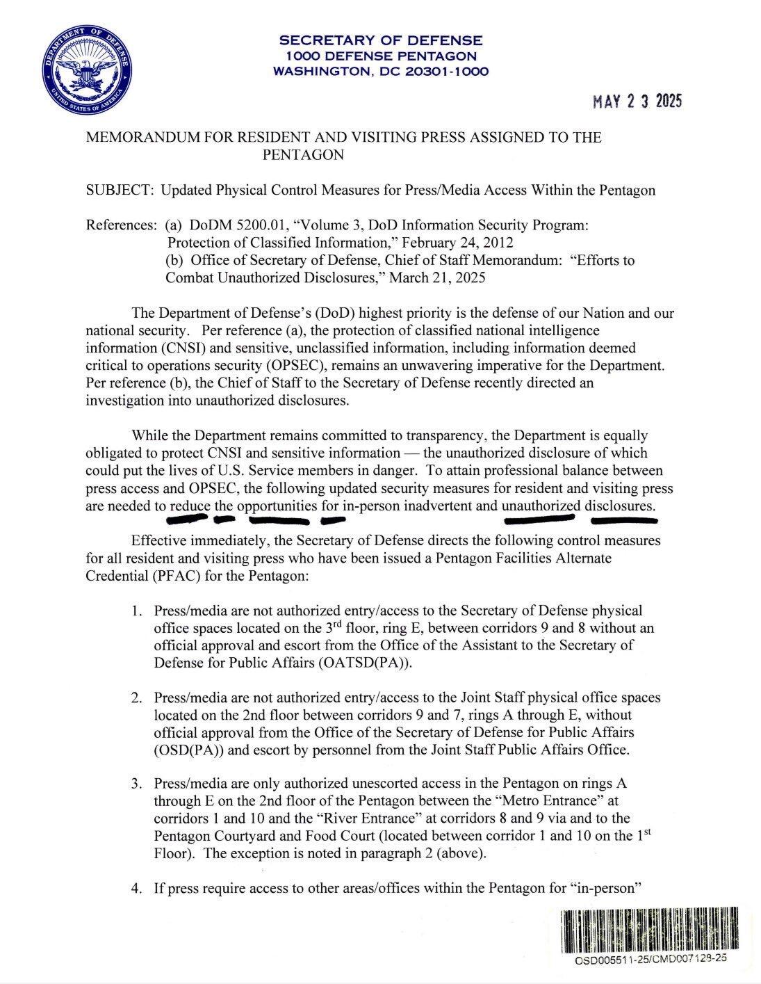 For an administration and Pentagon that…