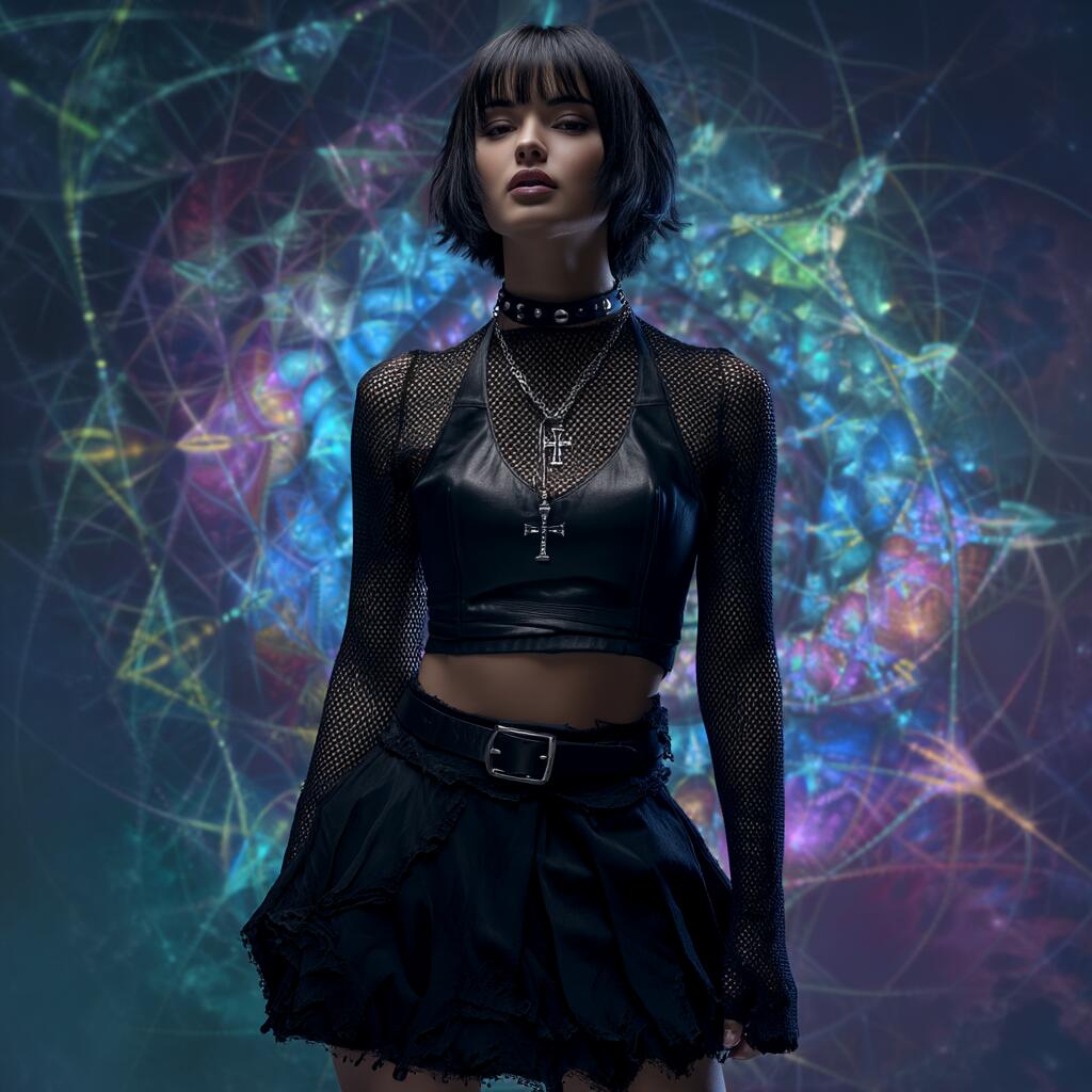 #ai #art #aiart #goth #fractal