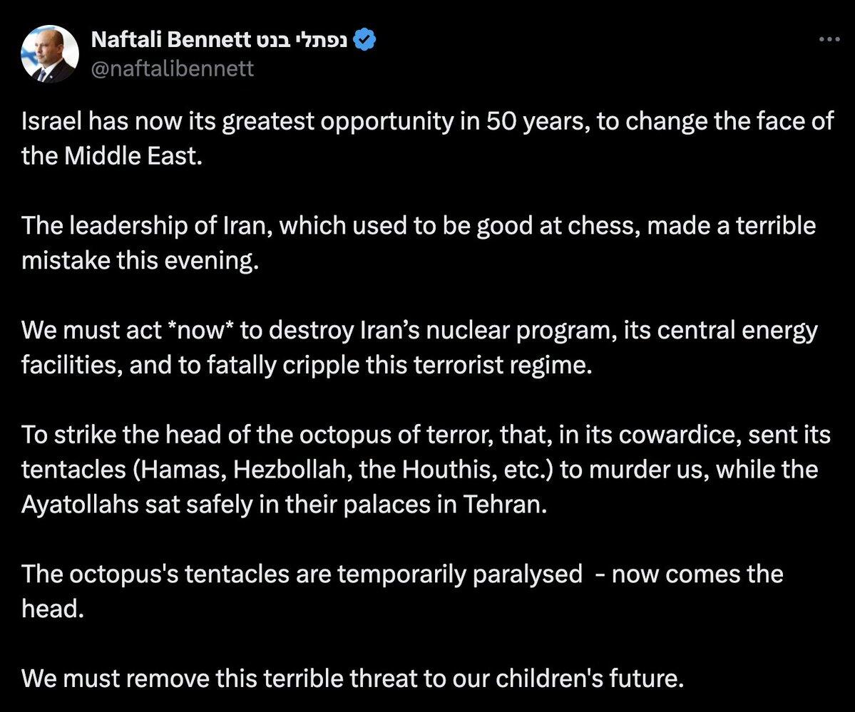 Naftali Bennett, former Israeli prime minister,…