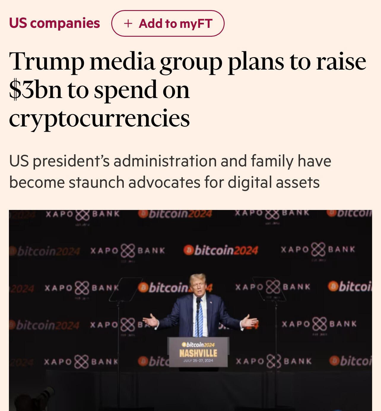 BREAKING: TRUMP Media Group plans to…