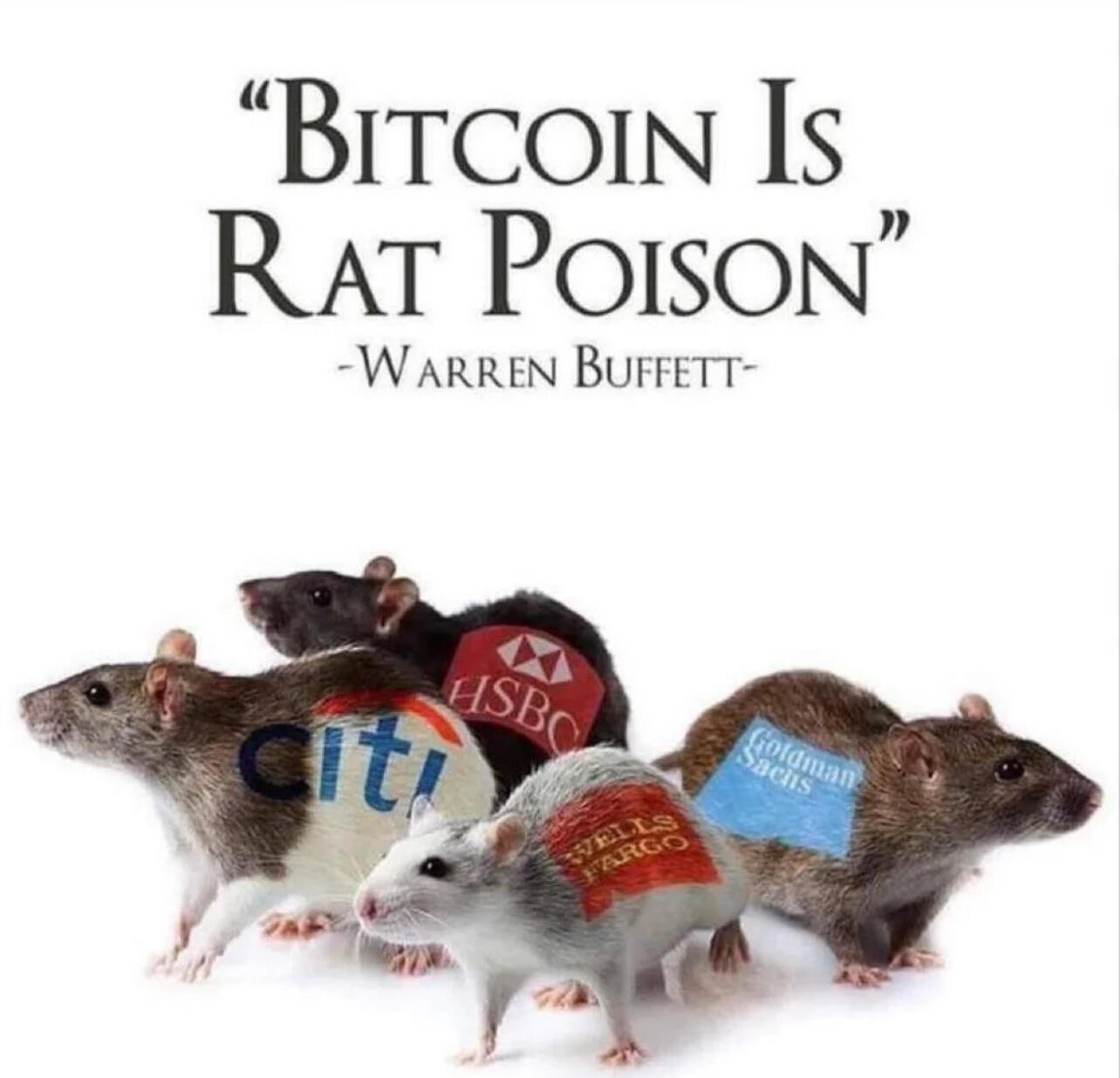 #Bitcoin is rat poison. The rats: