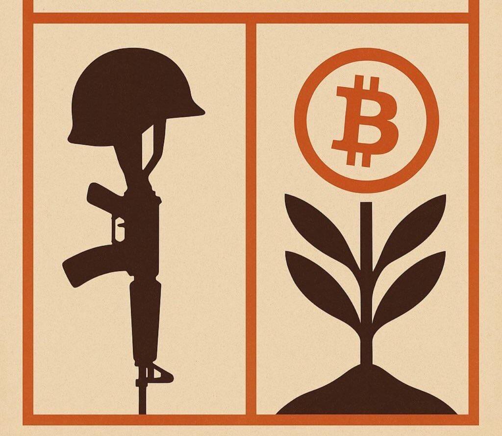 Embrace #Bitcoin, not war.