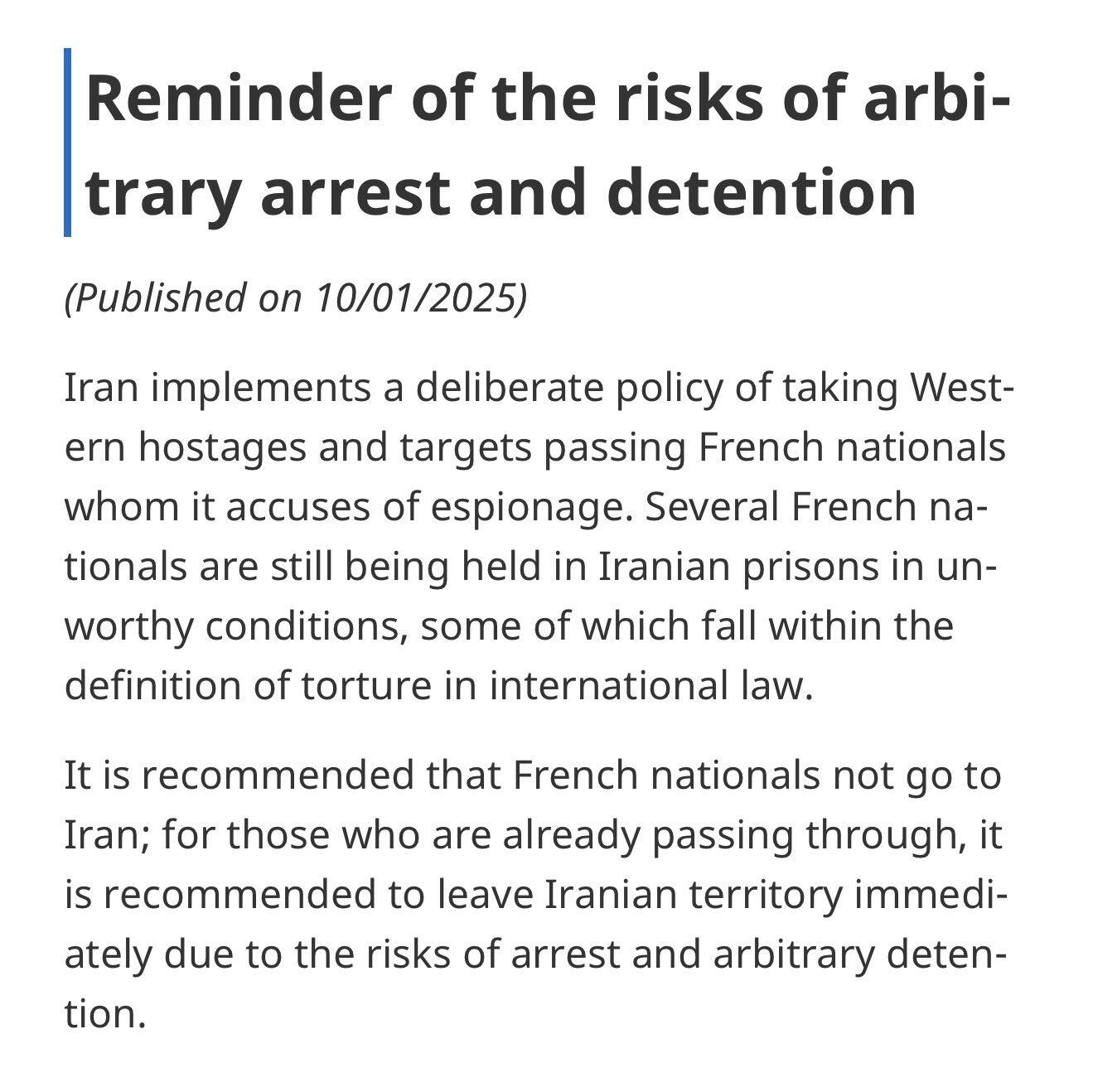 Despite claims today from Al-Arabiya…