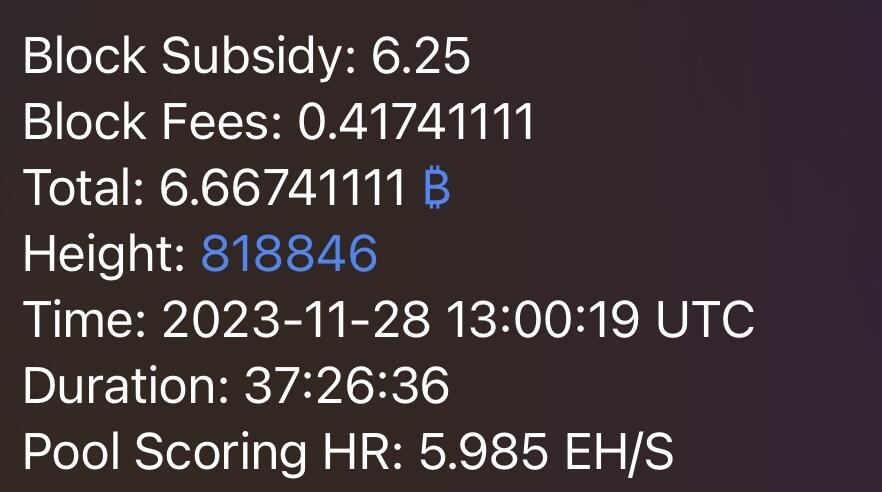 First block I ever mined with…