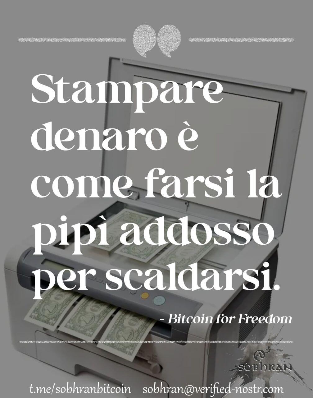 Stampare denaro è come farsi la…