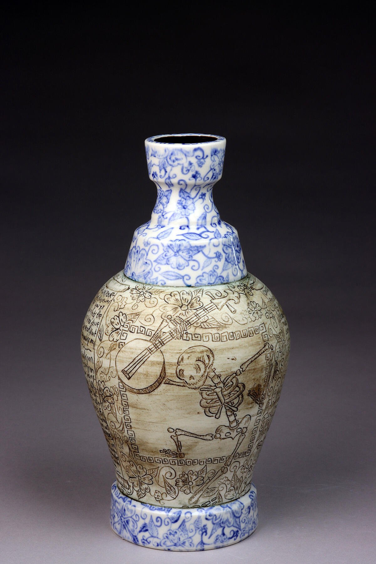bottle form with skeletons