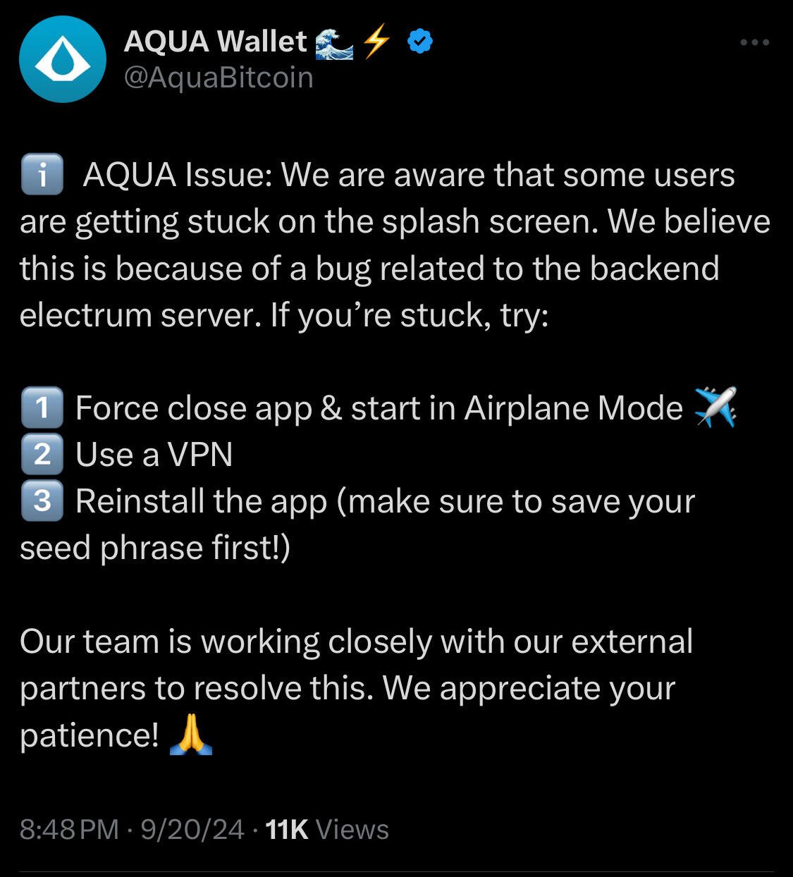 PSA for all my fellow @AQUA…