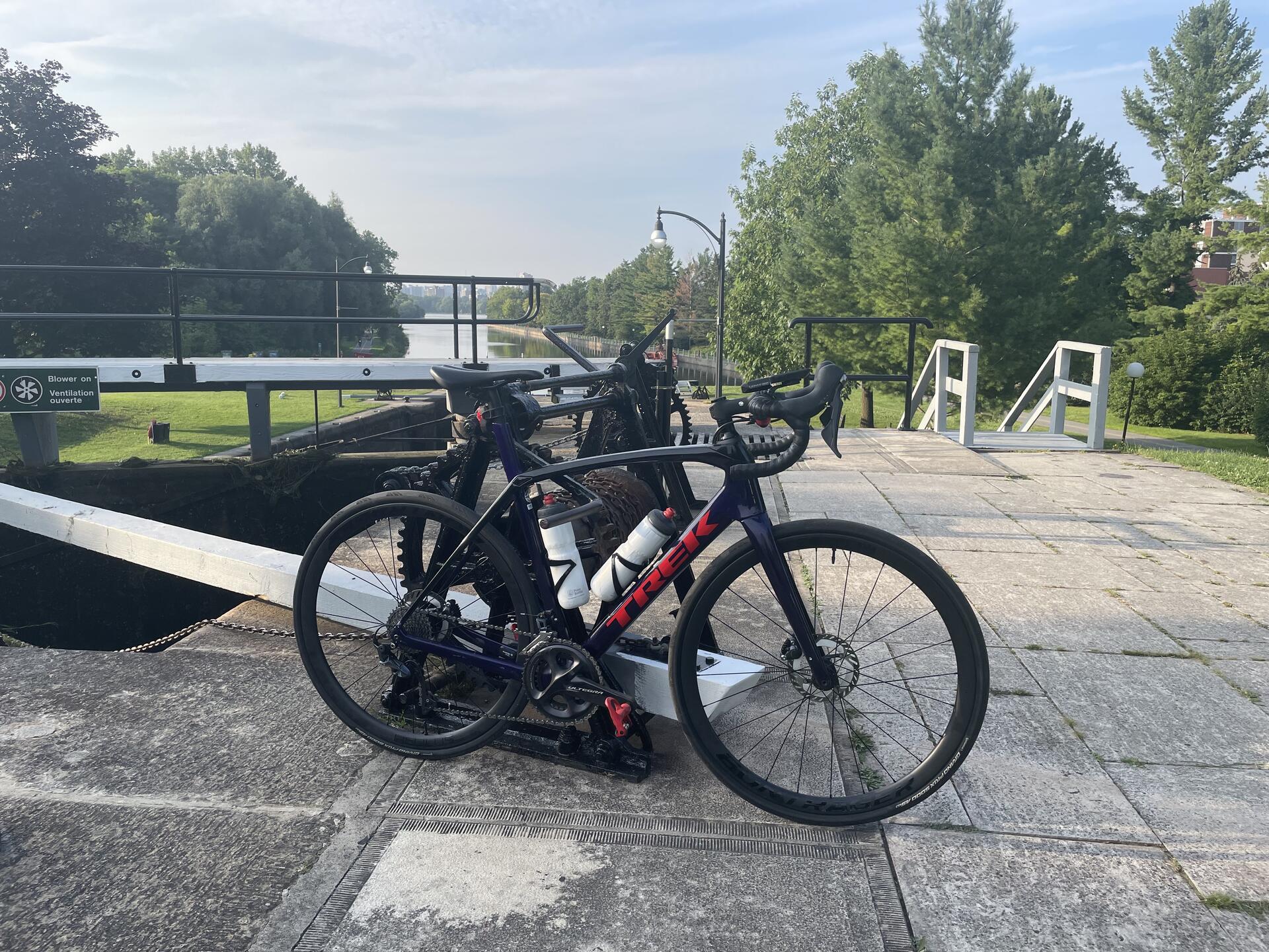 Bike by the lock.