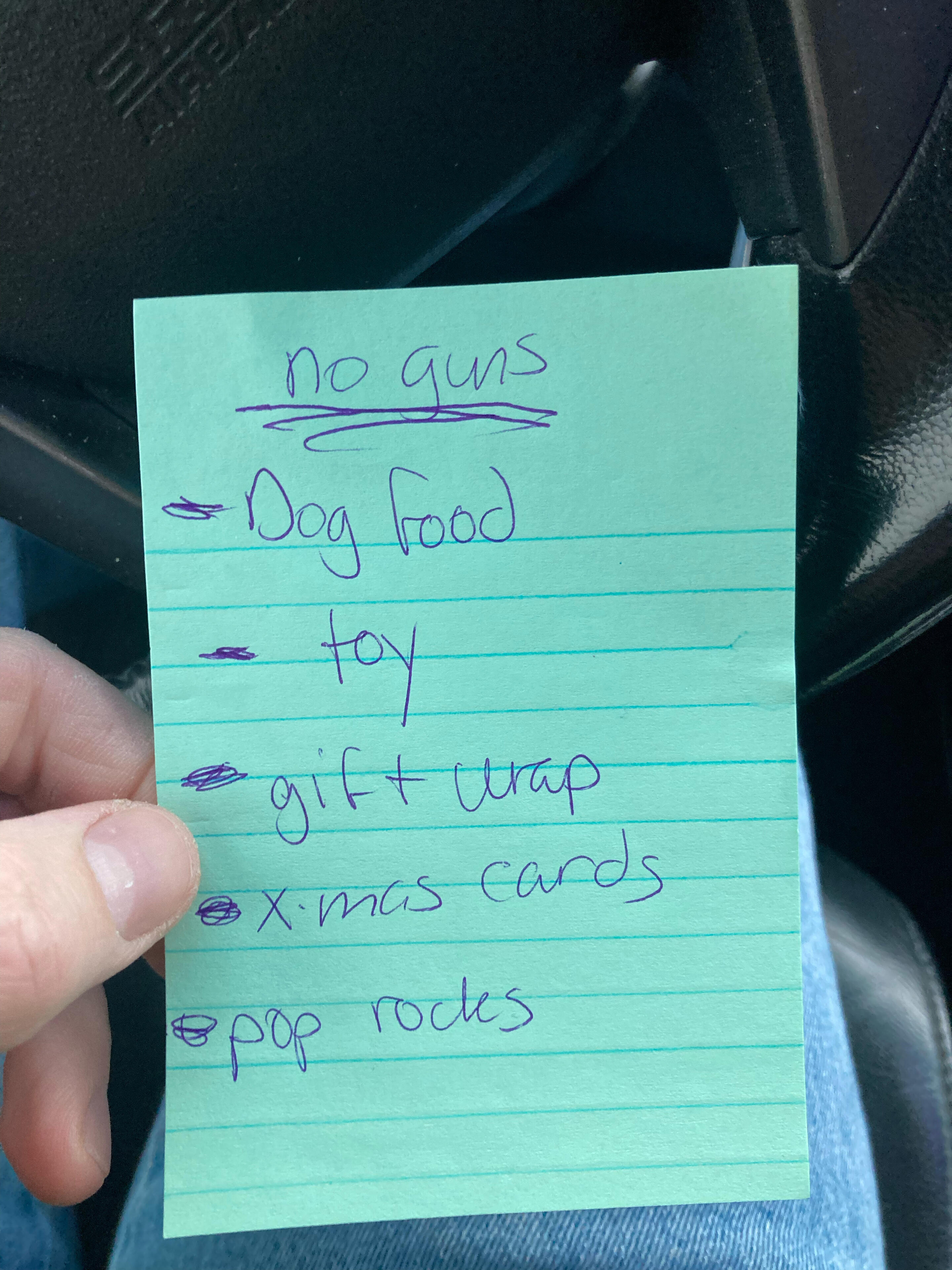 Errand list from @Michelle no new…